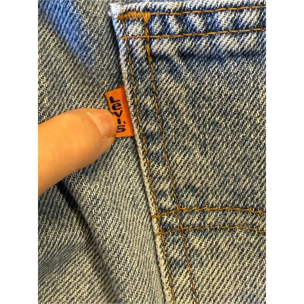 Vintage 1996 Orange Tab Levi's 555 Relaxed Straight Fit Jeans 38 x 34 Made  USA